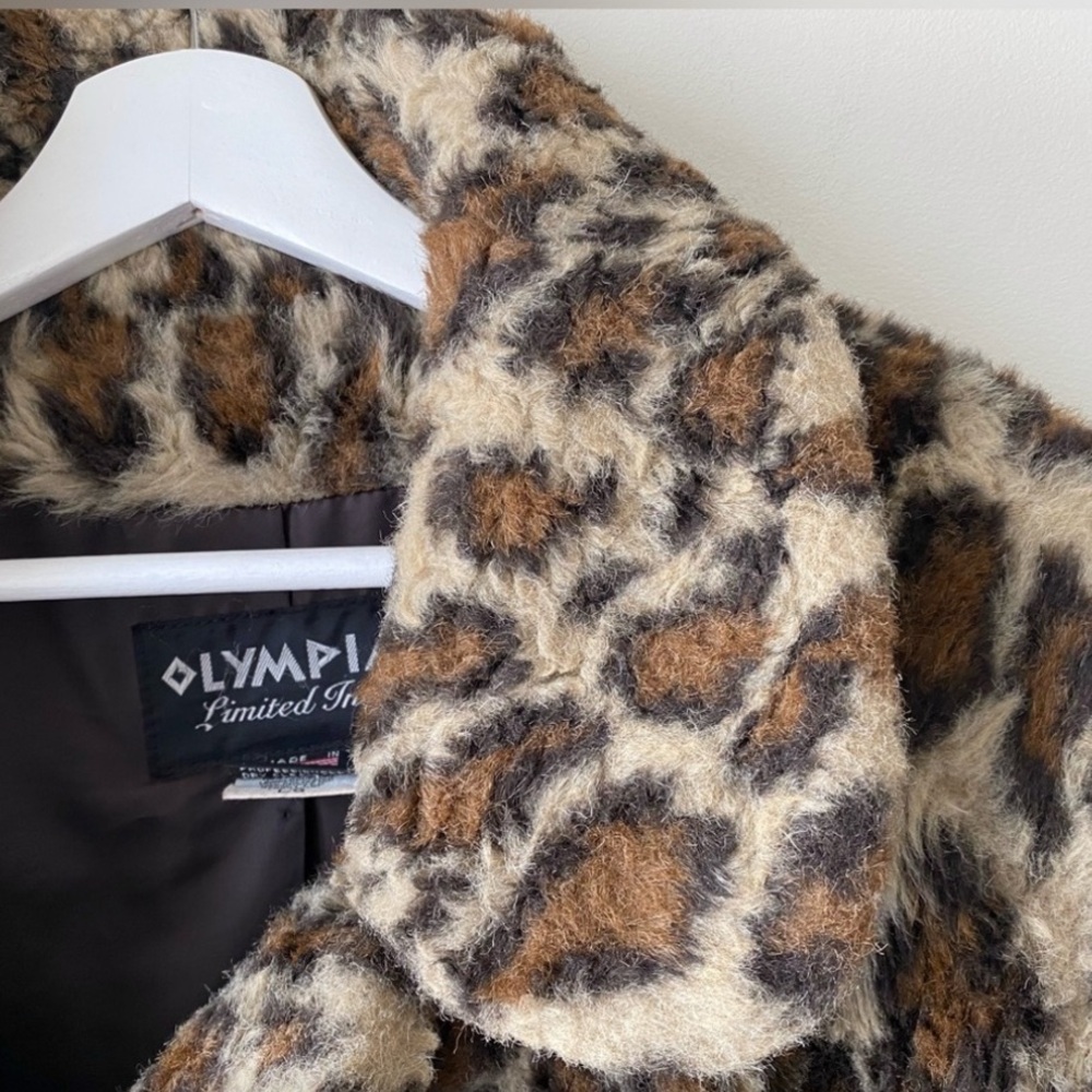 Vintage Olympia Leopard Print Long Coat - Picture 9 of 16